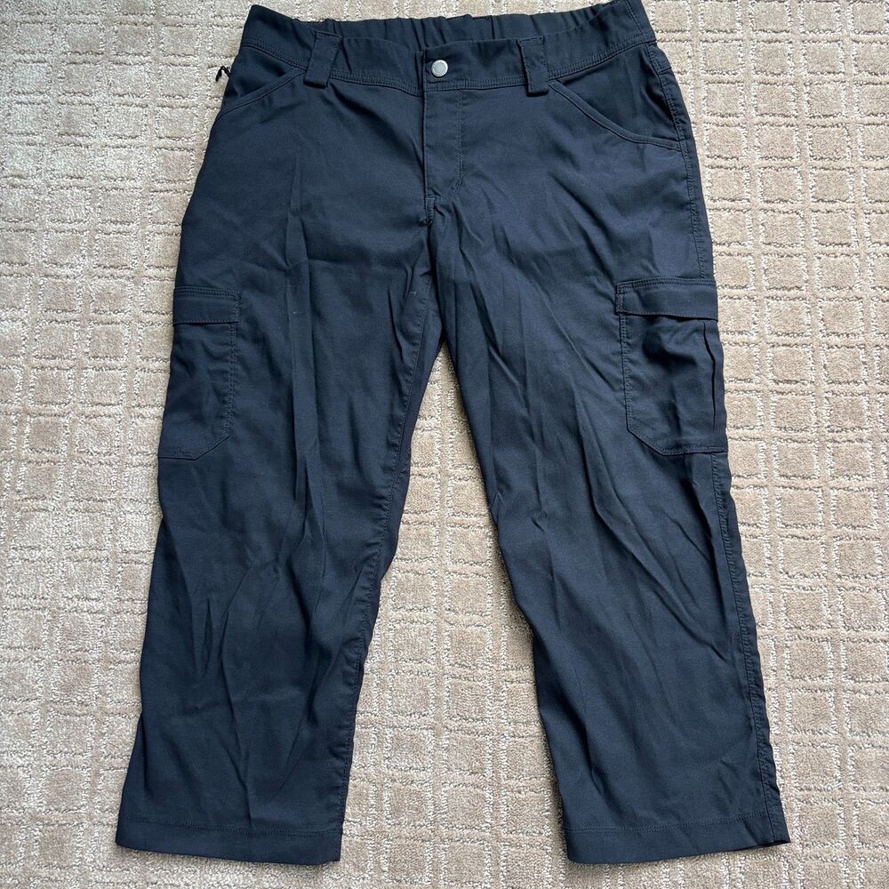 Duluth Trading Cargo Capri Pants Women's 10 Gray Nylon Hike Camp Outdoors